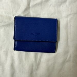 Authentic Coach Card Holder in Blue with snap closure
